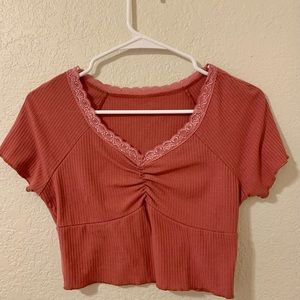 Maroon Crop Top🍓🎀